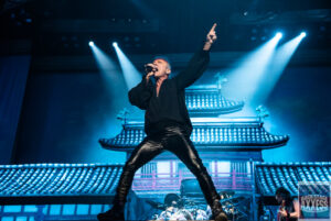 Singer on the stage for a performance