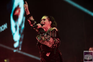 The rock star performing in the concert