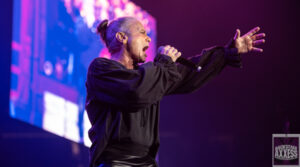 A singer on the Backstage Axxess events