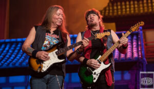 Dave Murray, the famous Guitarist on the stage